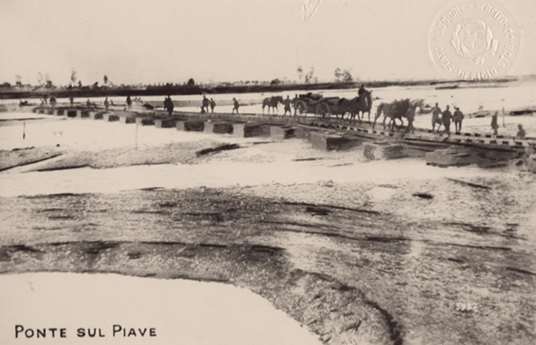Bridge Across The Piave River Ww1