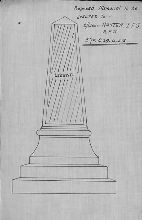 The drawing for the private memorial