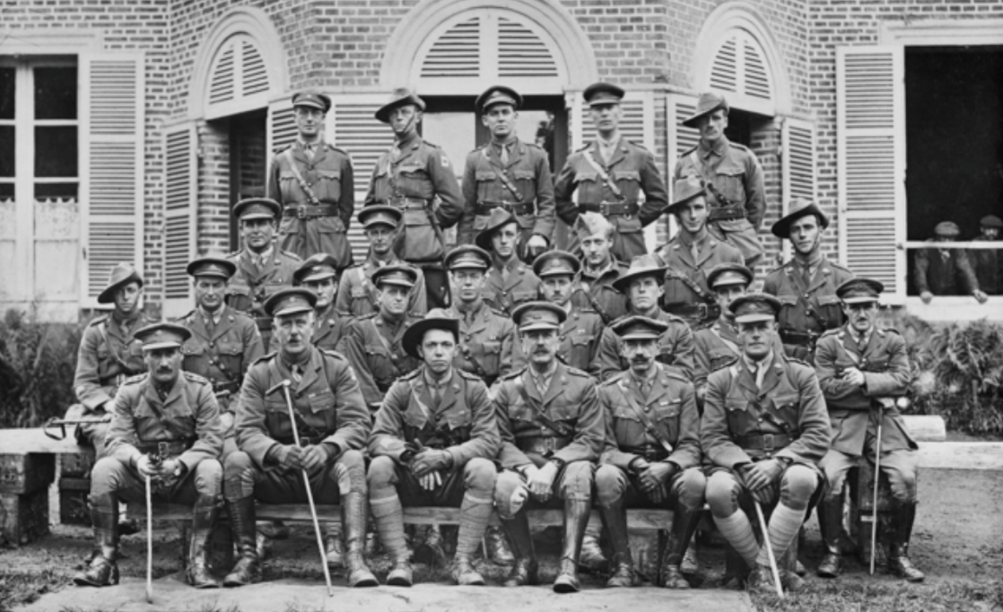 Lieutenant Colonel Carter (Front Row, Centre Left) And The Officers Of The 5Th Australian Pioneer Battalion
