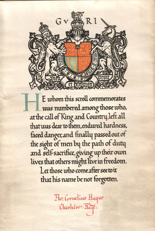 Figure 37. Memorial Scroll