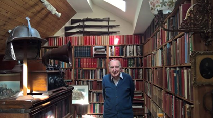 Bob Wyatt at home in his library