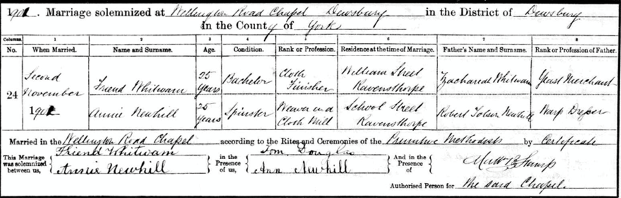 West Yorkshire, Non-Conformist Records, 1646-1985