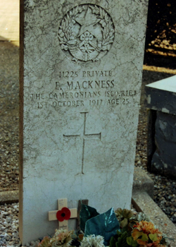 1 October 1917 : Private Ernest Mackness