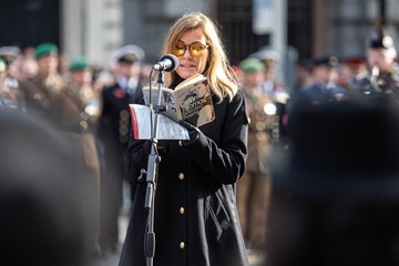 VIDEO : Cerys Matthews reading 'And death shall have no dominion' at The WFA's 2019 Armistice ceremony