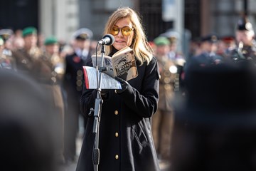 VIDEO : Cerys Matthews reading 'And death shall have no dominion' at The WFA's 2019 Armistice ceremony