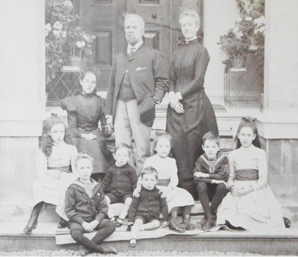 Simeon Lousada and his family c.1890. The young Emilie is seated in white on the left