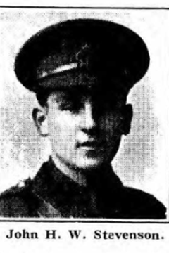 5 February 1917 : 2nd Lieut. John Stevenson