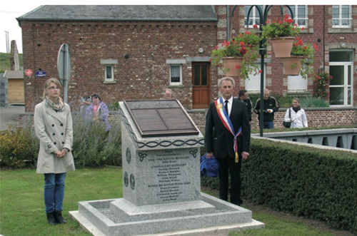 M. Gruselle and Caroline Crane at the Monument
