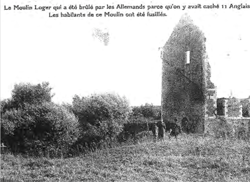The remains of the Logez mill in the 1920s.