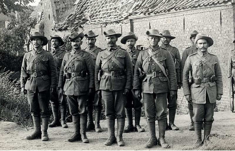 Indian officers, 39th Garhwalis (Estaire La Bassée Road, France)