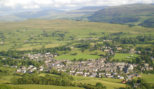 Sedbergh School from Winder