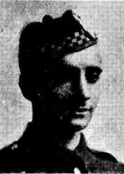 17 March 1917 : Cpl Malcolm McNiven Gilchrist