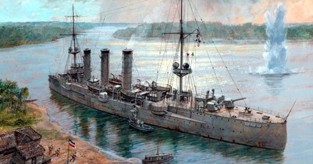 SMS Königsberg In The Rufiji Delta By Paul Wright