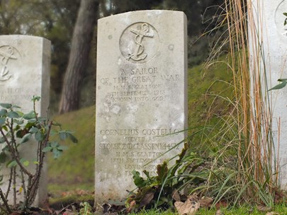 Headstone For Cornelius Costello at Dover