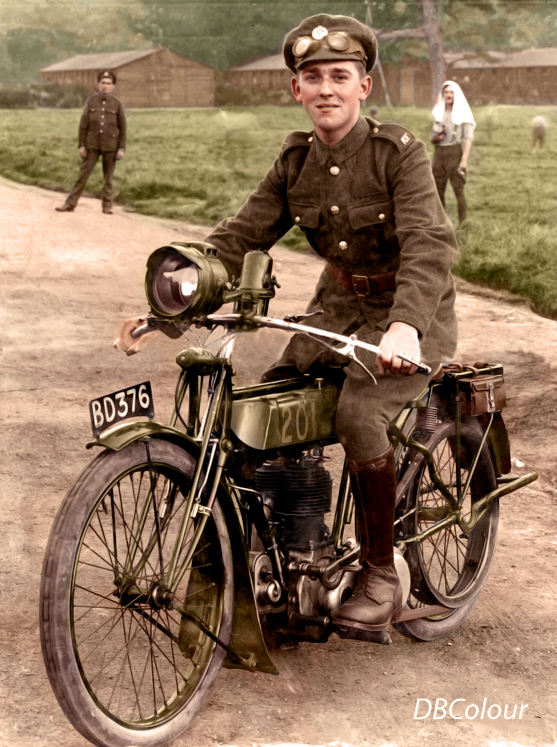 Motorcycle Dispatch Rider 1914