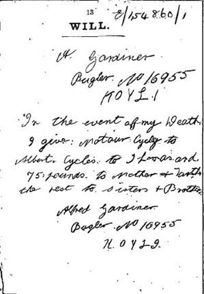 Alfred Gardiner's Will