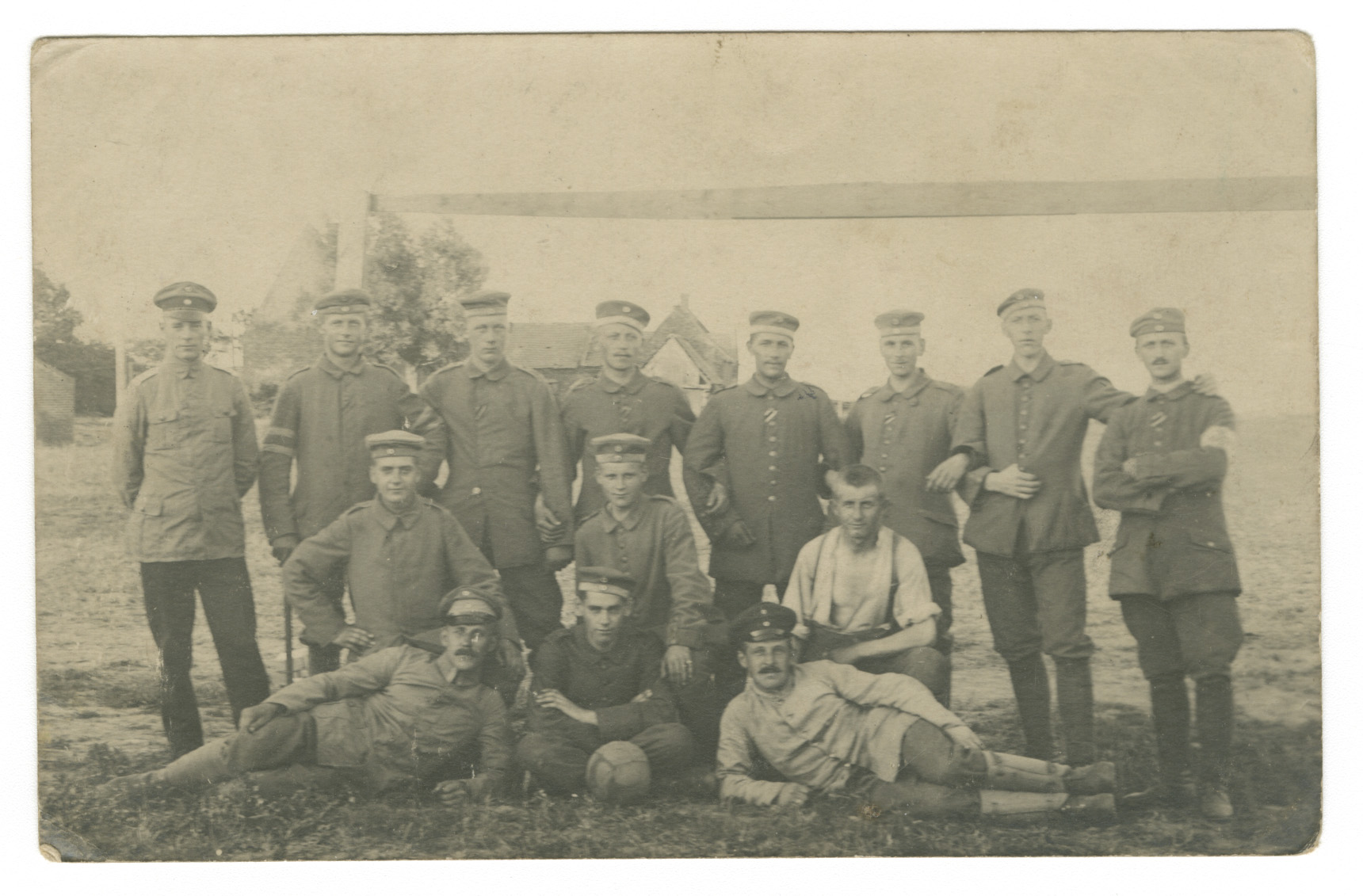 2024.188.01 German Soldiers Soccer Football Wooden Goal