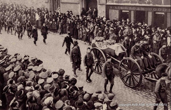 The Funeral Procession Of Fregattenkapitaen Alexander Erdmann, The Captain Of The SMS Blucher. He Died Of His Injuries On 15 February 1915