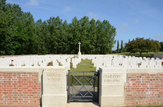 Mailly Wood Cemetery. Photo CWGC