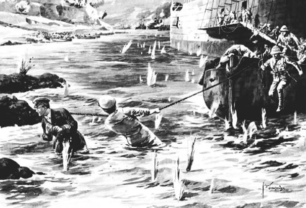 Deeds That Thrill The Empire Illustrated The Exploits Of Unwin And The Other Men.