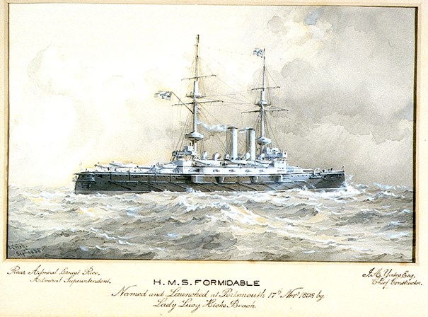 HMS Formidable, Painting By H. Cois