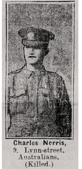 A local newspaper illustration of Charles Norris