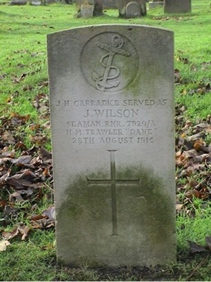The Headstone Of John Carradice Who 'Served As' Wilson