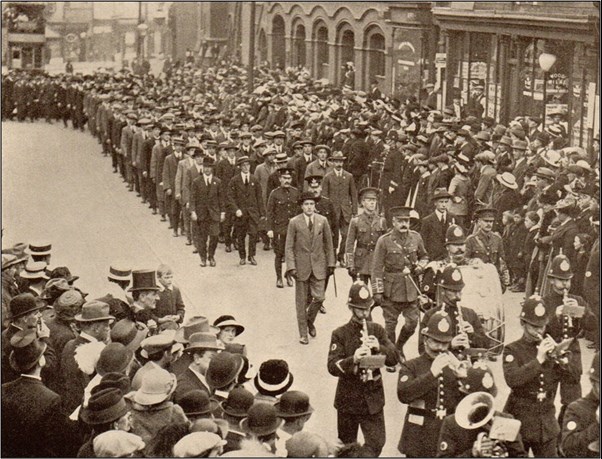 First Church Parade Of The 14Th Battalion The Royal Warwickshire Regiment