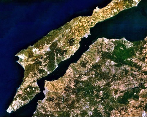 A Satellite Image Of The Gallipoli Peninsula