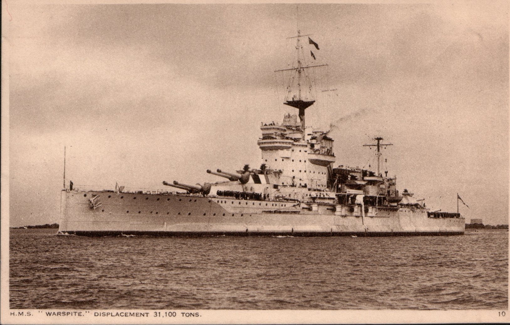 HMS Warspite (Postcard)