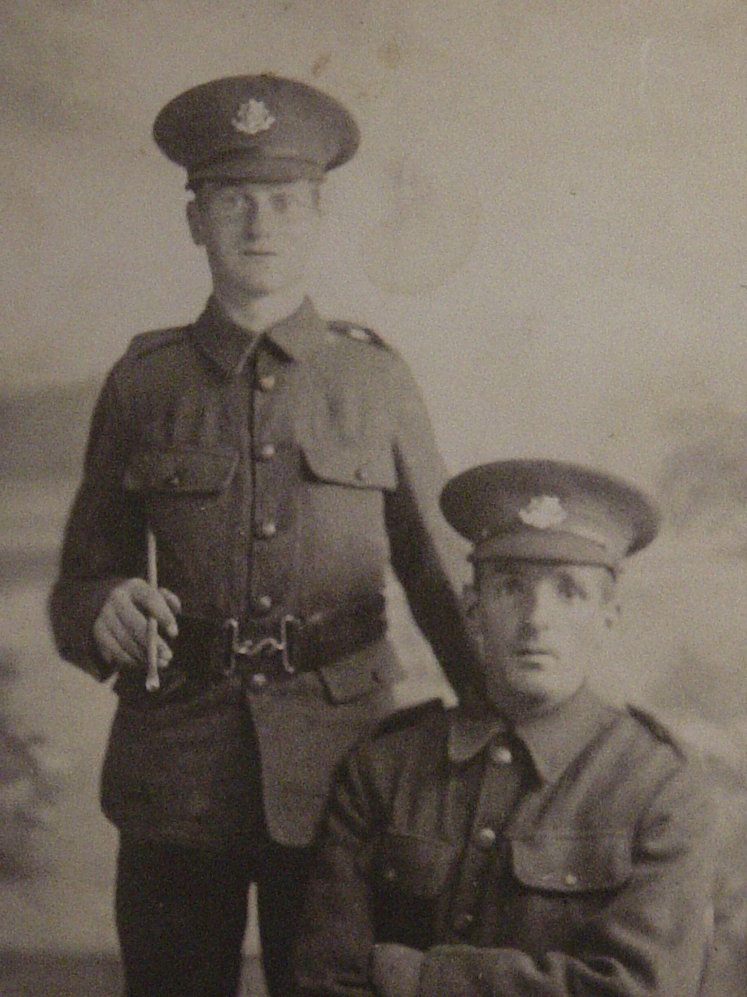 14770 Acting Corporal Arthur Gerrard, 10Th Cheshires (Standing), K.I.A. 17.02.17, With A Friend