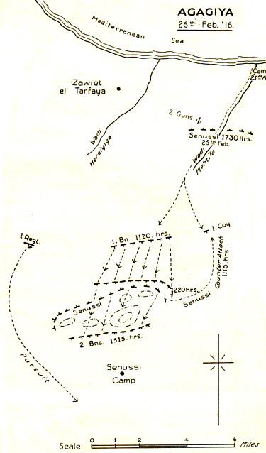 The Battle Of Agagia. The Attack By The Infantry On The Morning Of 26 February Can Be Seen Along With The Beginning Of The QODY’S Flank Move
