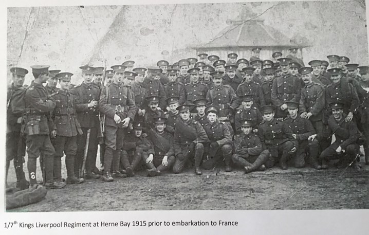 Men Of The 1:7 Battalion At Herne Bay Prior To Departure For France