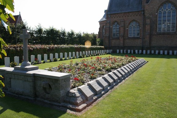 Zeebrugge Churchyard And The Zeebrugge Memorial