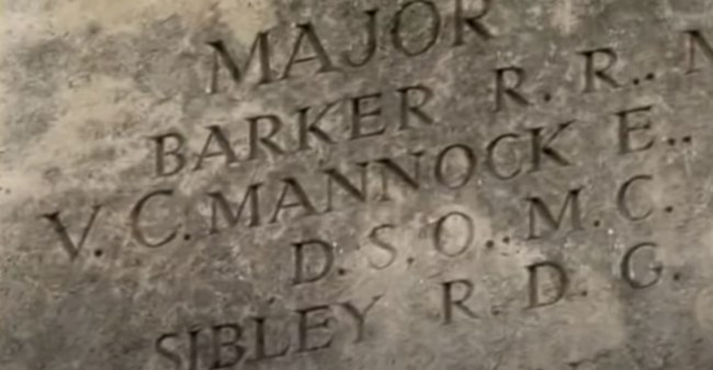 Mannock's Name On The Arras Flying Services Memorial