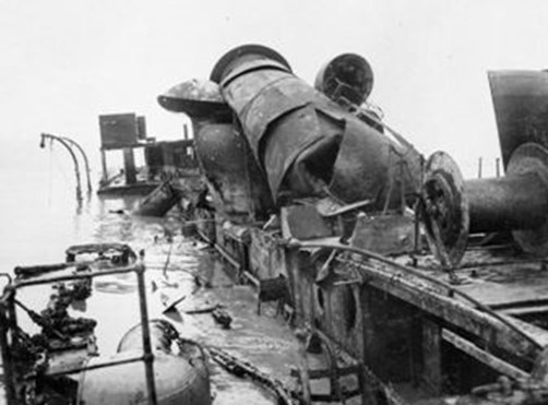 HMS Thetis, Scuttled In Zeebrugge Harbour