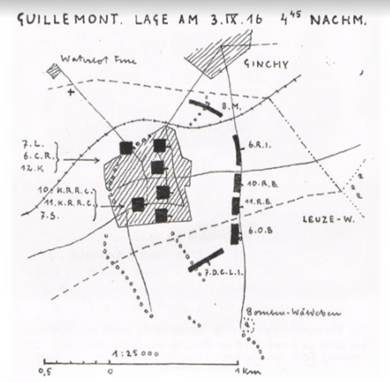 Guillemont The Situation At 4.45Pm On 3 September 1916