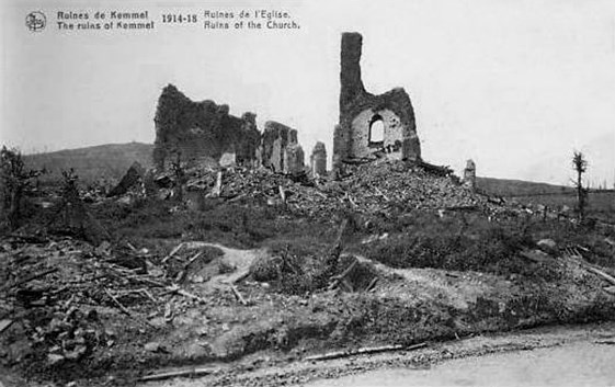 A French Postcard Labelled 'The Ruins Of Kemmel'