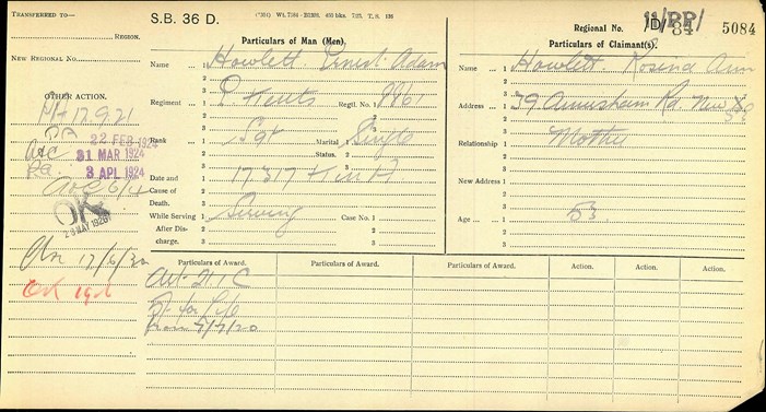 Ernest Howlett Ledger