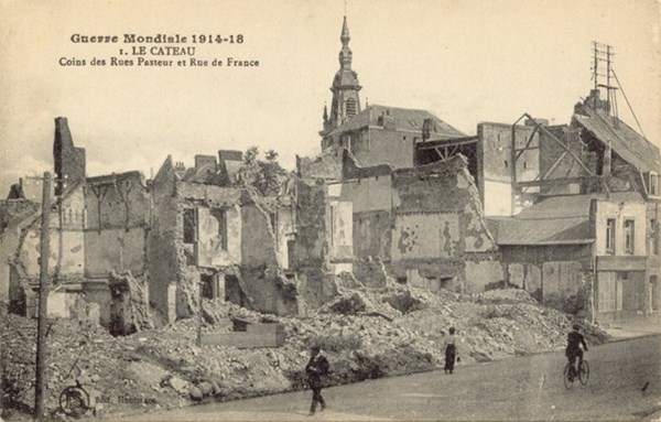 Le Cateau Showing The Ravages Of War