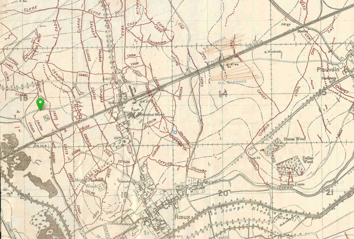 Trench System North Of Roeux, Late Summer 1917