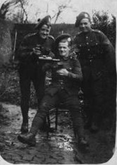 Men Of The KOSB On Armistice Day. It Is Not Known Which Battalion These Men Are From, But As It Is Annotated 'Belgium' There Is A Very Good Chance This Shows Men