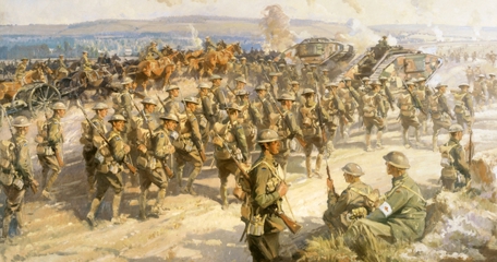 Depicts Part Of The AIF Offensive Of 8 August 1918 (Australian War Memorial)
