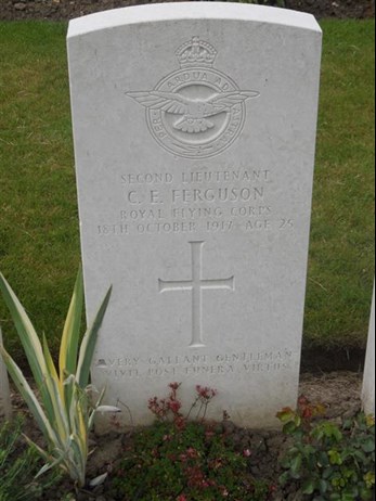 The Headstone Of Charles Edgar Ferguson In Sanctuary Wood Cemetery
