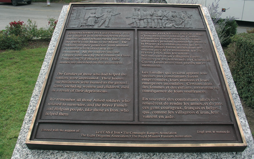 The Bronze Plaque On The Monument