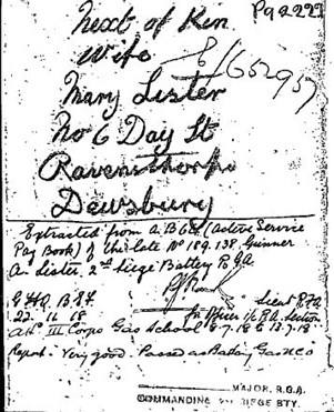 Confirmation Document With Arthur Lister's Will