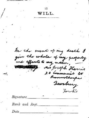 The Unsigned And Undated Will Of Joseph Harris