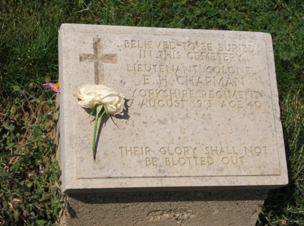 Captain Wilfrid Chapman And His Grave Marker