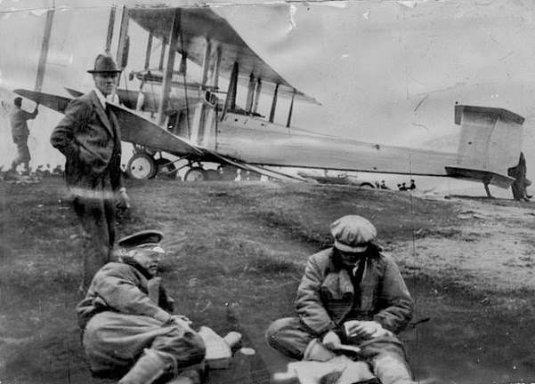 Alcock And Brown Before Take Off