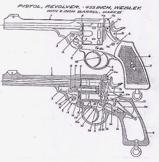 455 Service Revolver Sketch